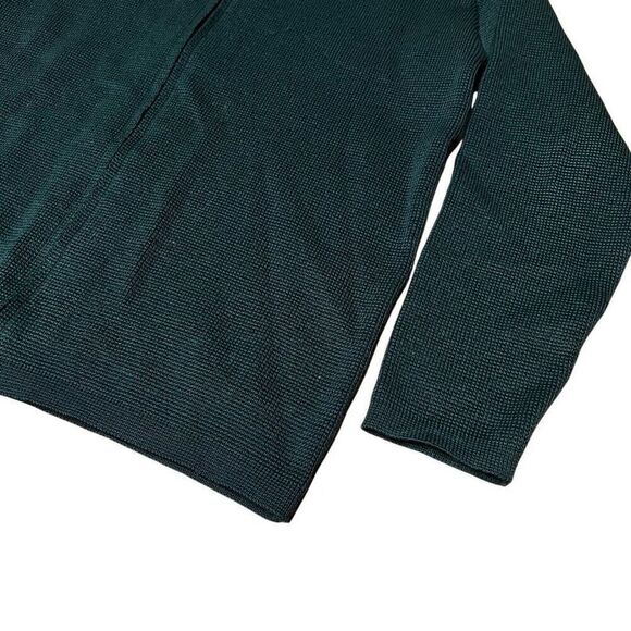 Vintage 60s 70s Eddie Bauer Wool Full Zip Collared Sweater Small - Picture 3 of 5